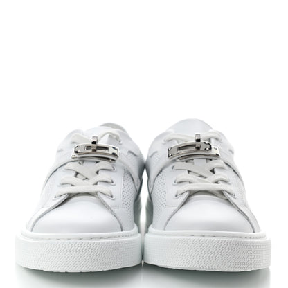 Hermes Calfskin Perforated Day Sneakers 37 White 2 of 8