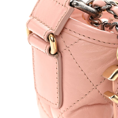 Chanel Aged Calfskin Quilted Small Gabrielle Hobo Pink 14 of 16
