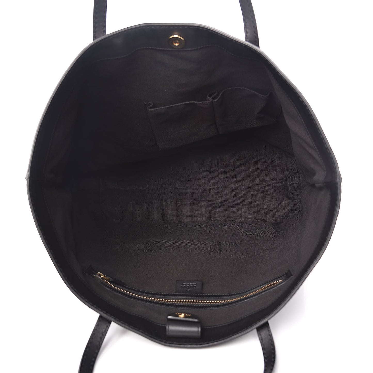 Nubuck Brocade Medium Soft Stirrup Tote Black