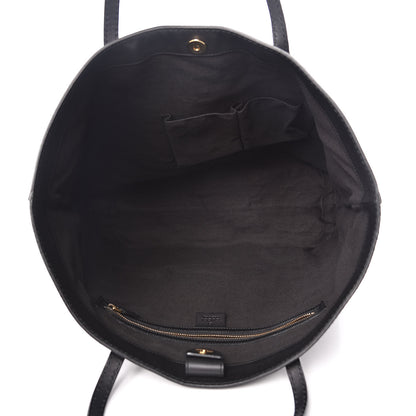Gucci Nubuck Brocade Medium Soft Stirrup Tote Black 5 of 12