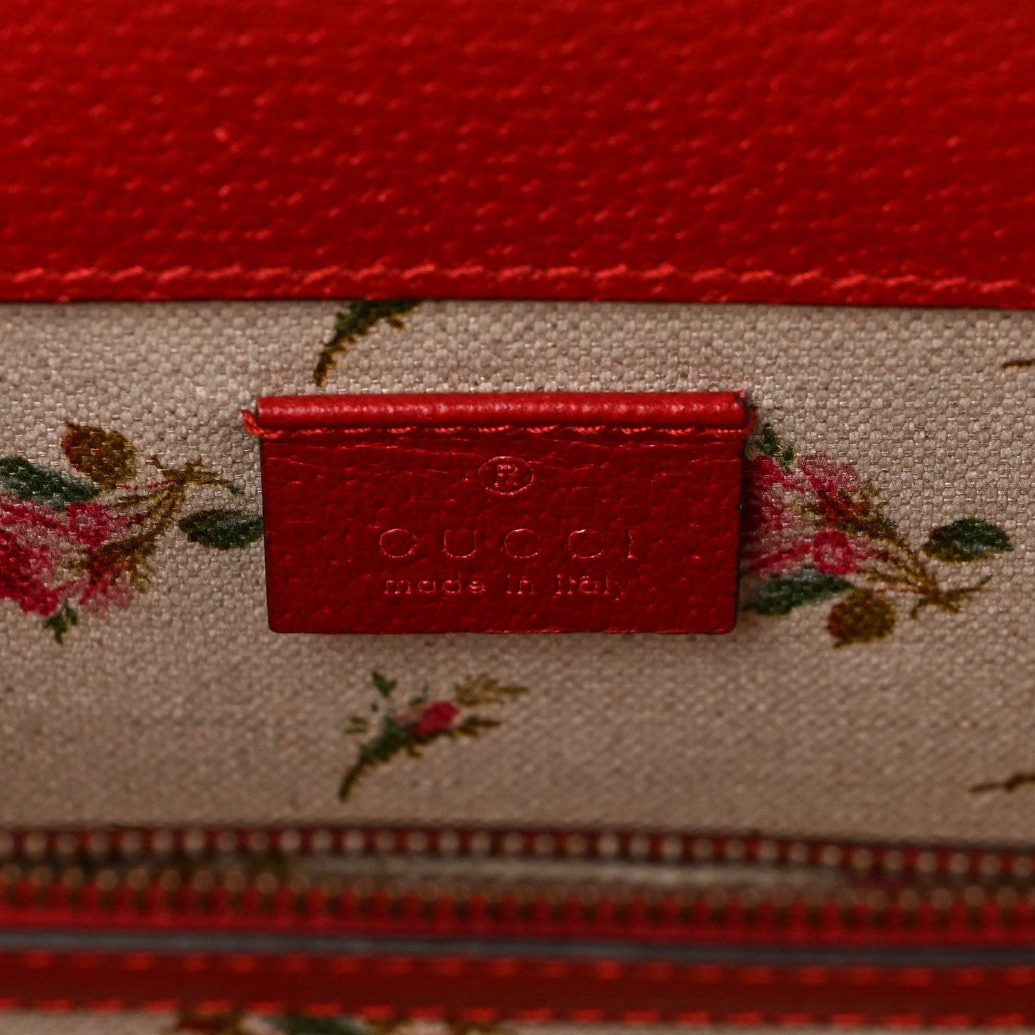 Gucci Calfskin Web Floral Embroidered Small Dionysus Shoulder Bag Hibiscus Red 6 of 9