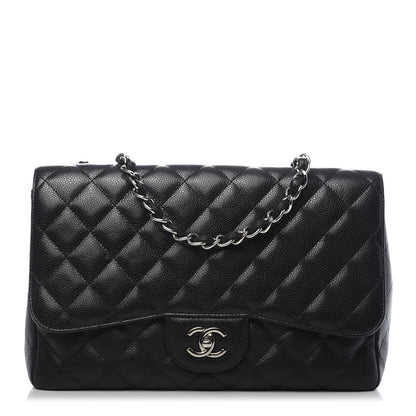 Chanel Caviar Quilted Jumbo Single Flap Black 1 of 10