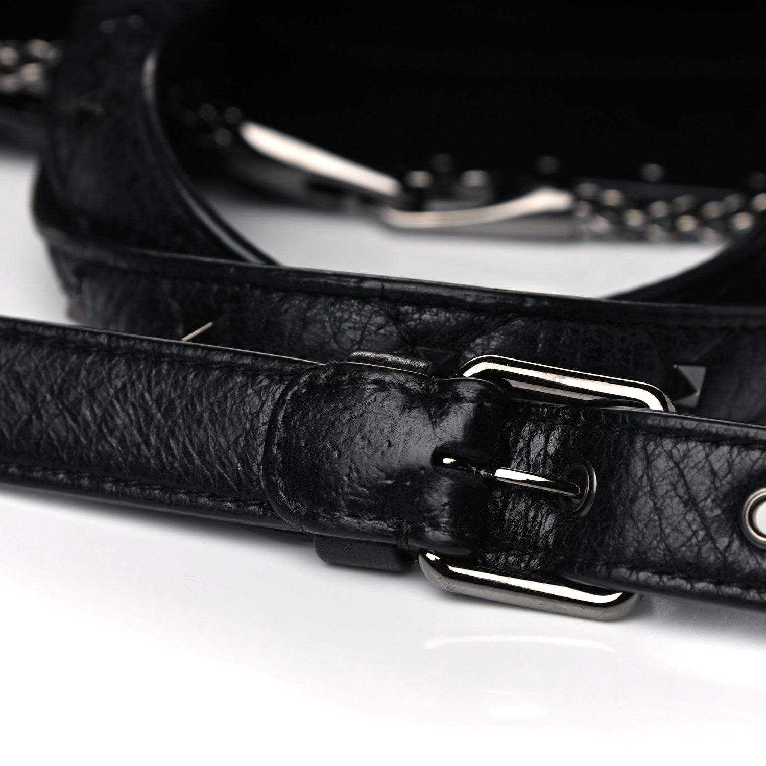 Valentino Garavani Craquele Nappa Rockstud Spike Tote Black 14 of 14