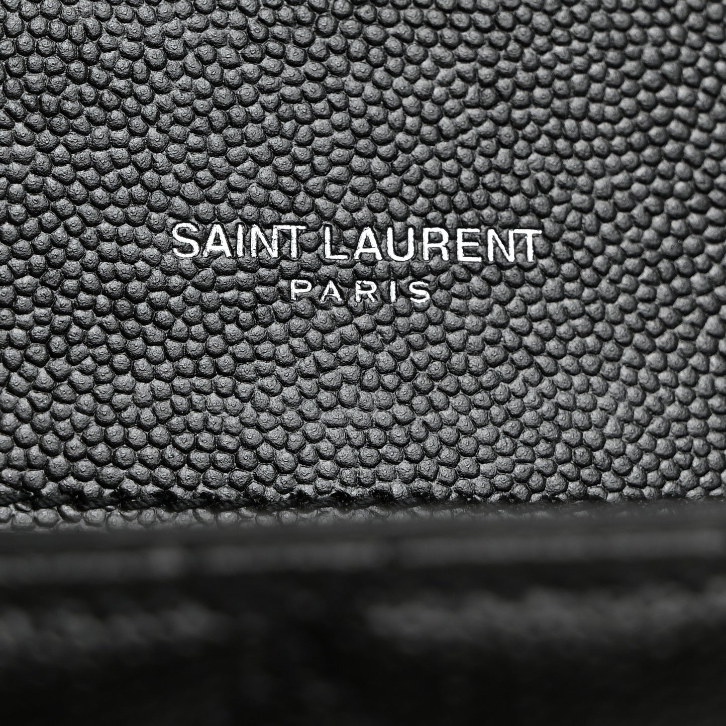 Grain De Poudre Textured Mixed Matelasse Triquilt Small Monogram Satchel Black