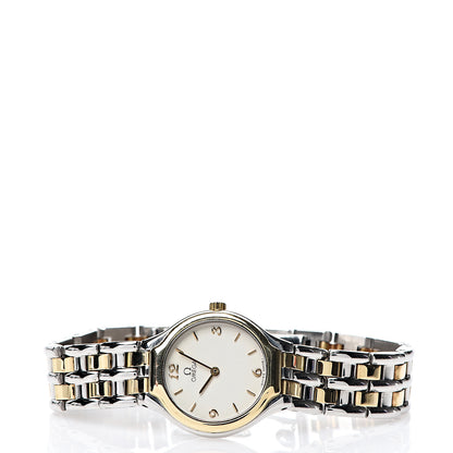Omega Stainless Steel 18K Yellow Gold 23mm De Ville Quartz Watch White 396.1016 2 of 6