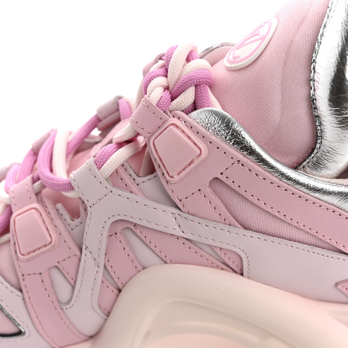 Calfskin Technical Nylon LV Archlight Sneaker 37 Rose Clair