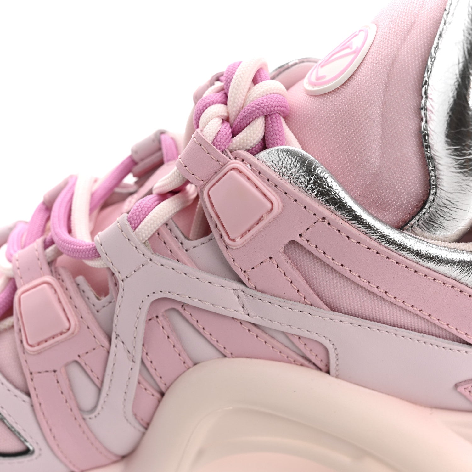 Louis Vuitton Calfskin Technical Nylon LV Archlight Sneaker 37 Rose Clair 10 of 11