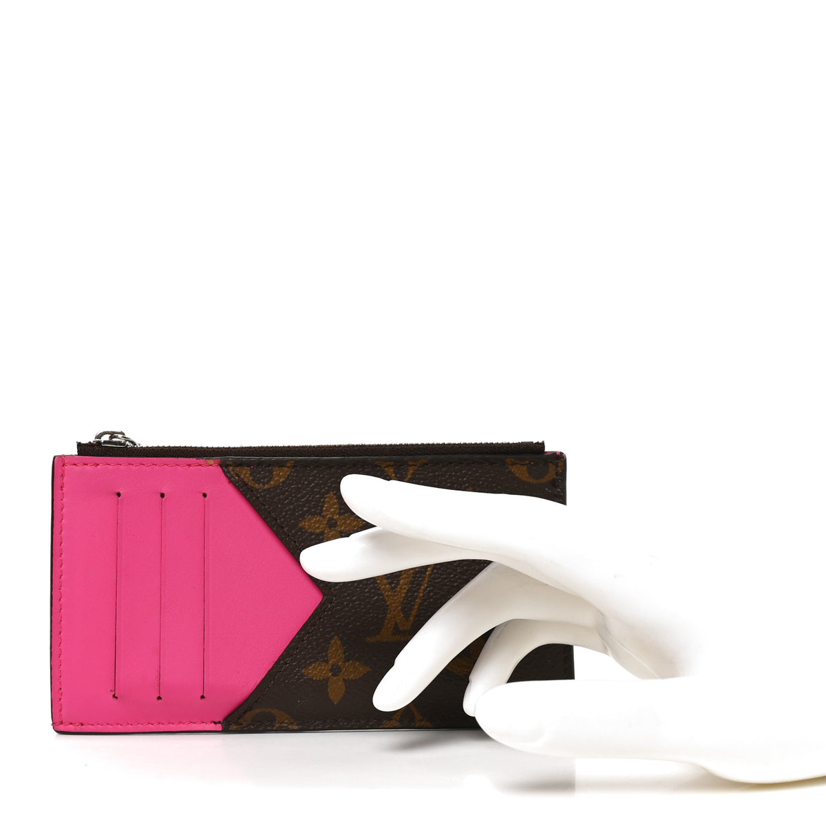 Monogram Calfskin Coin Card Holder Rose