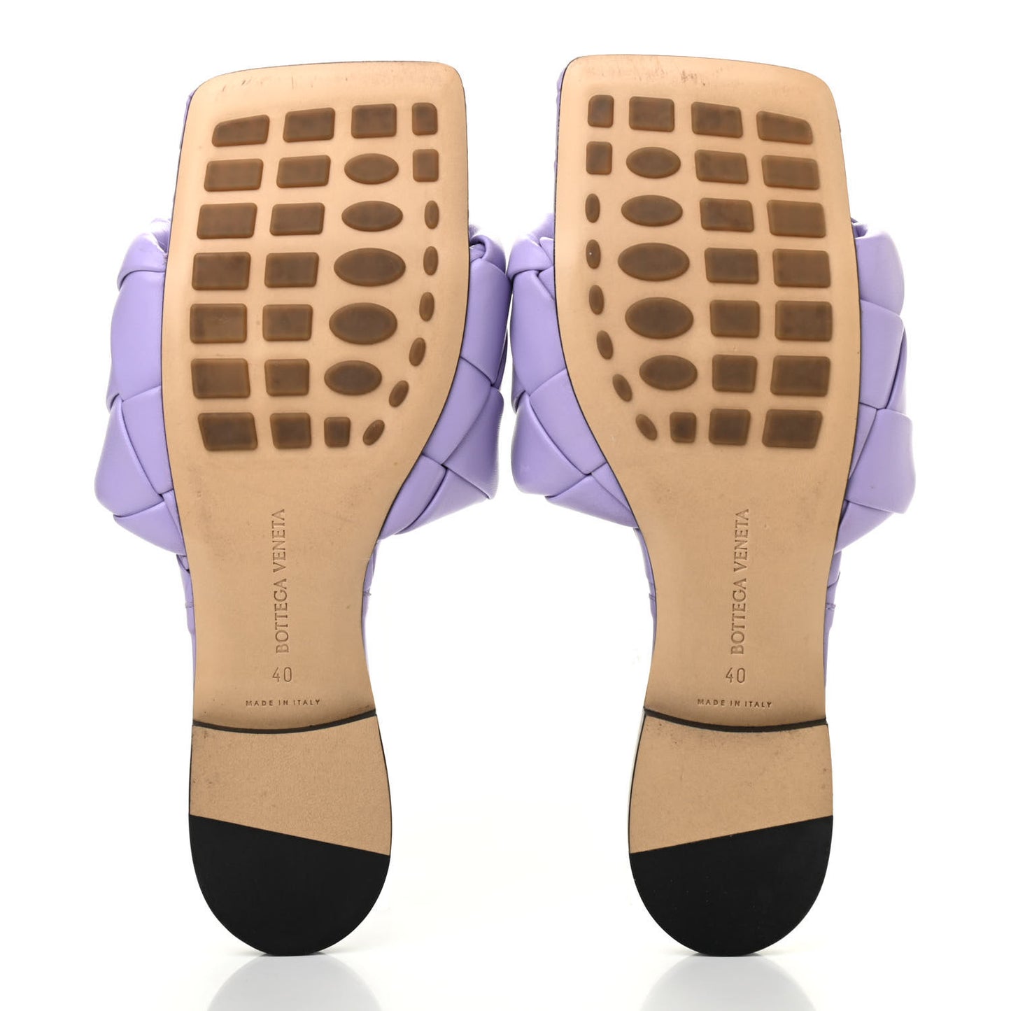 Nappa Maxi Intrecciato Lido Flat Sandals 40 Wisteria