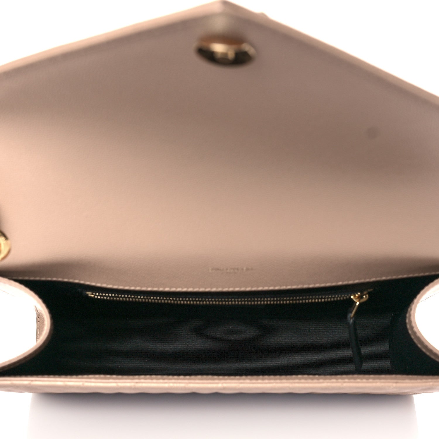 Saint Laurent Grain De Poudre Textured Mixed Matelasse Triquilt Large Monogram Satchel Natural Tan 5 of 10