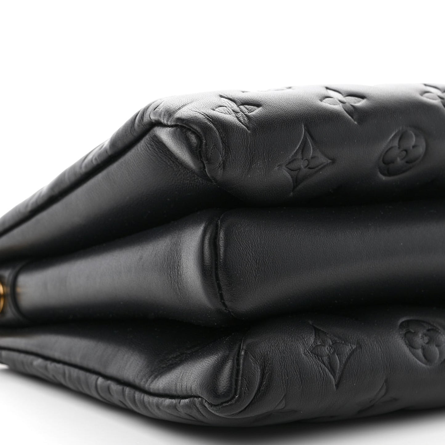 Lambskin Embossed Monogram Coussin PM Black