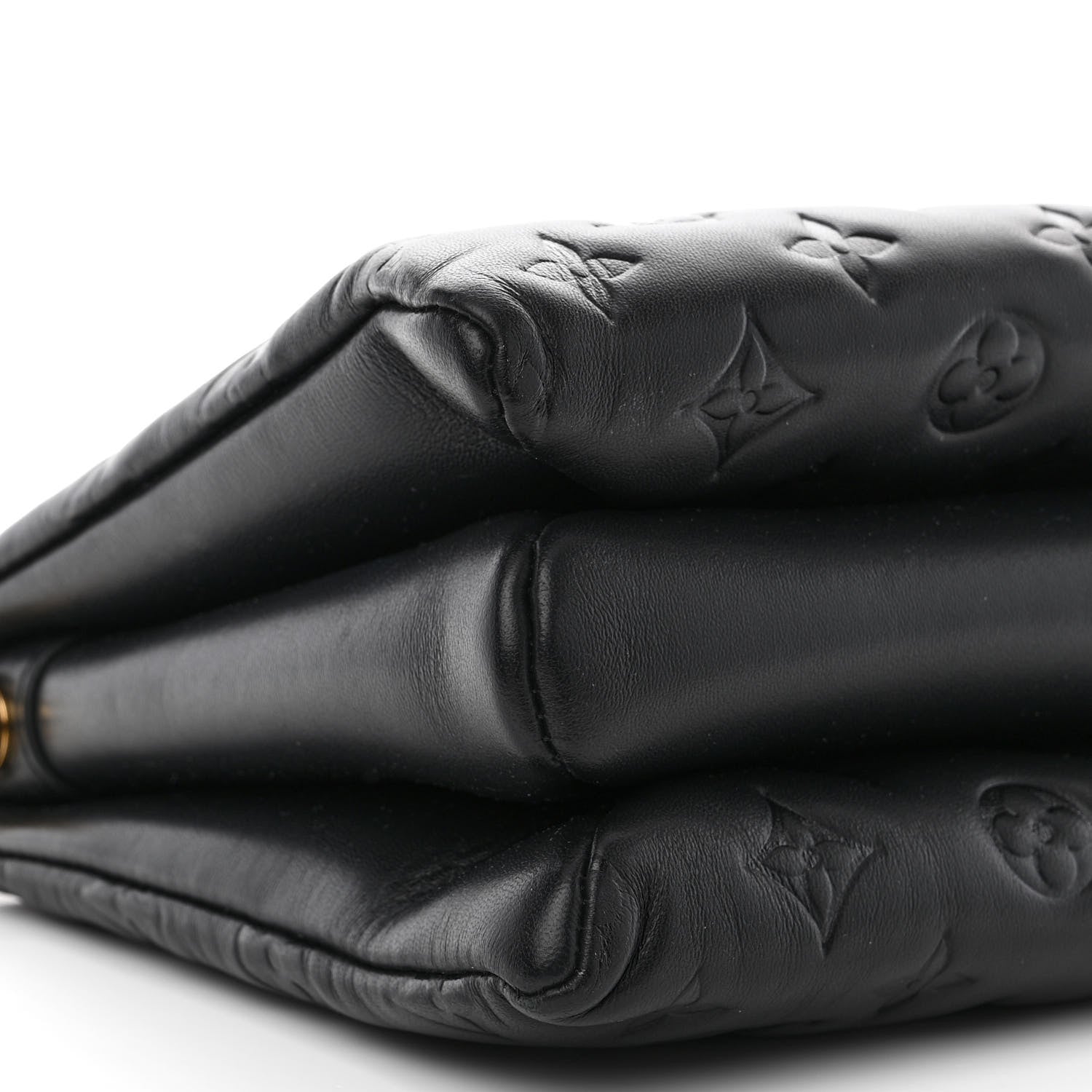 Louis Vuitton Lambskin Embossed Monogram Coussin PM Black 10 of 12