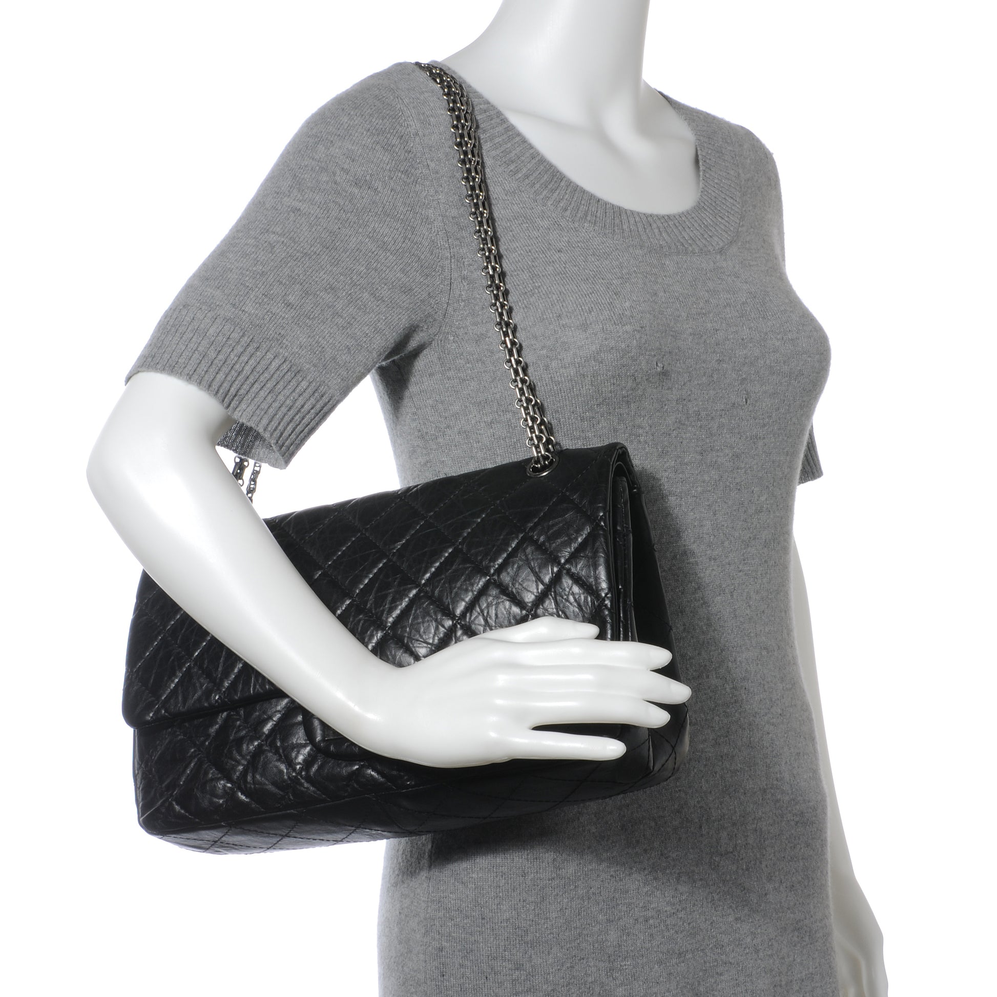 Chanel Aged Calfskin Quilted 2.55 Reissue 227 Flap Black 2 of 8