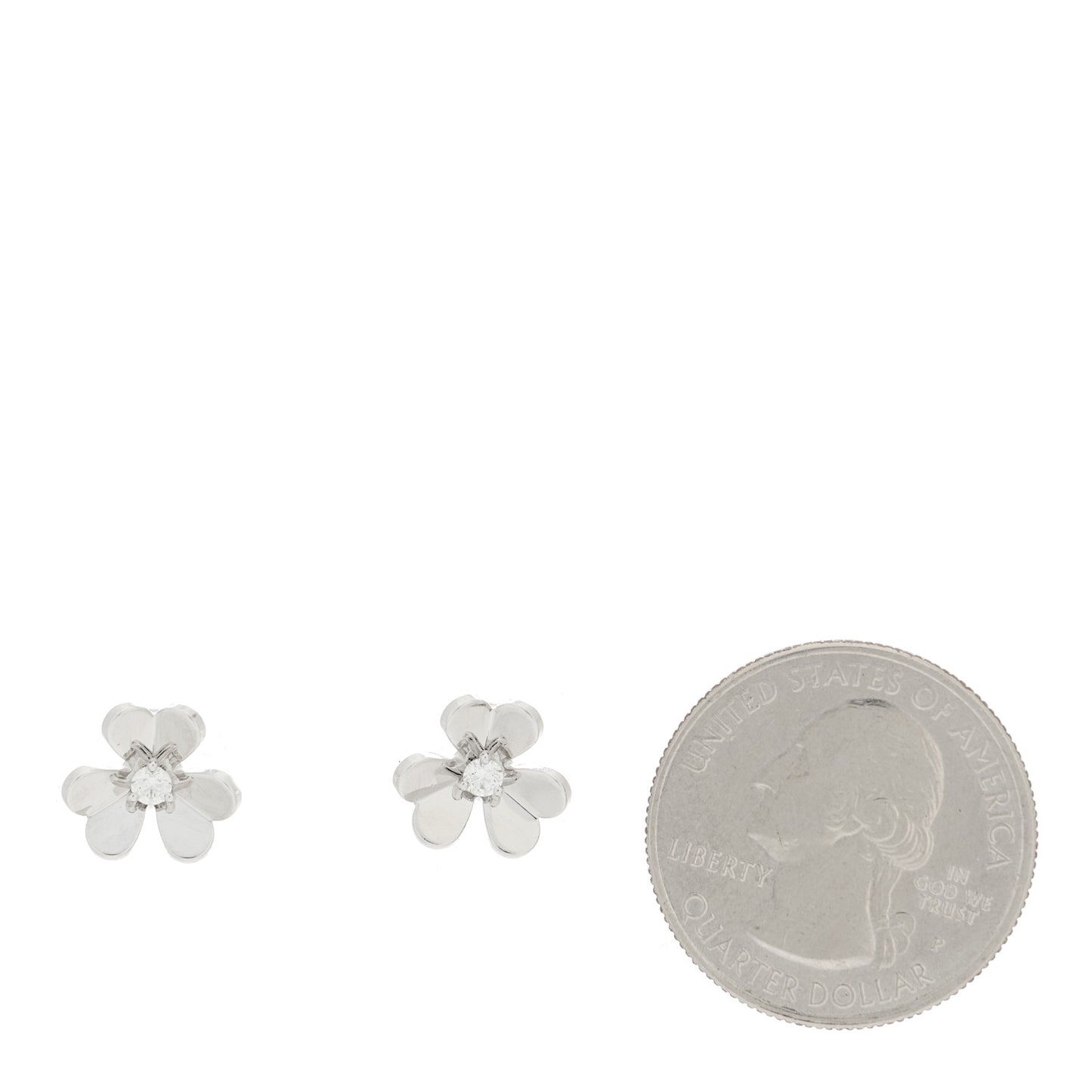 18K White Gold Diamond Mini Frivole Earrings