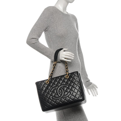 Chanel Caviar Quilted Grand Shopping Tote GST Black 2 of 7