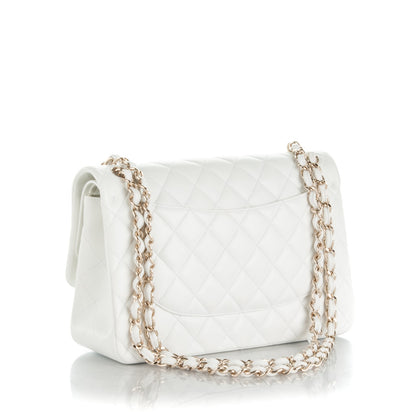 Chanel Lambskin Quilted Jumbo Double Flap White 4 of 8