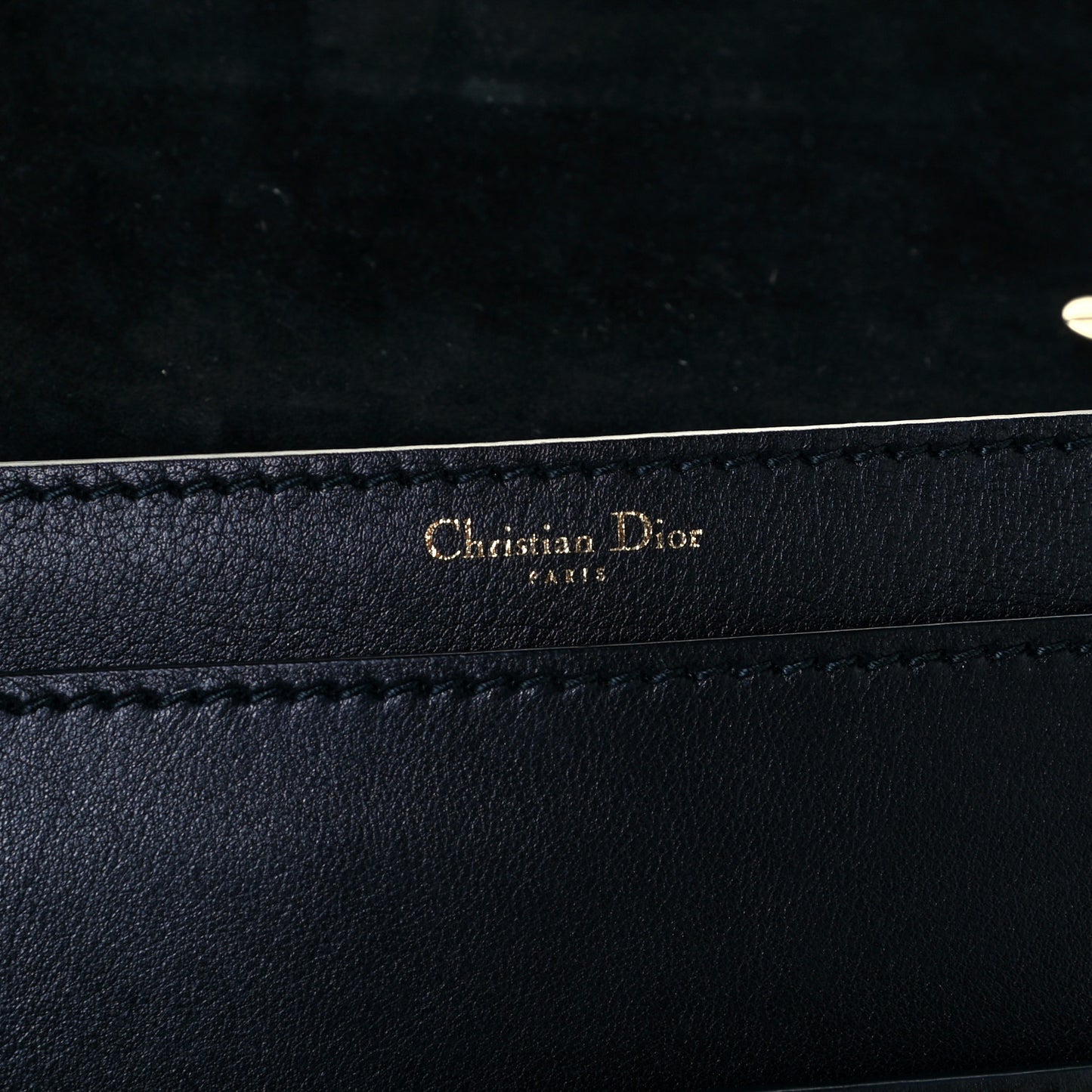 Calfskin J'Adior Chain Flap Bag Black