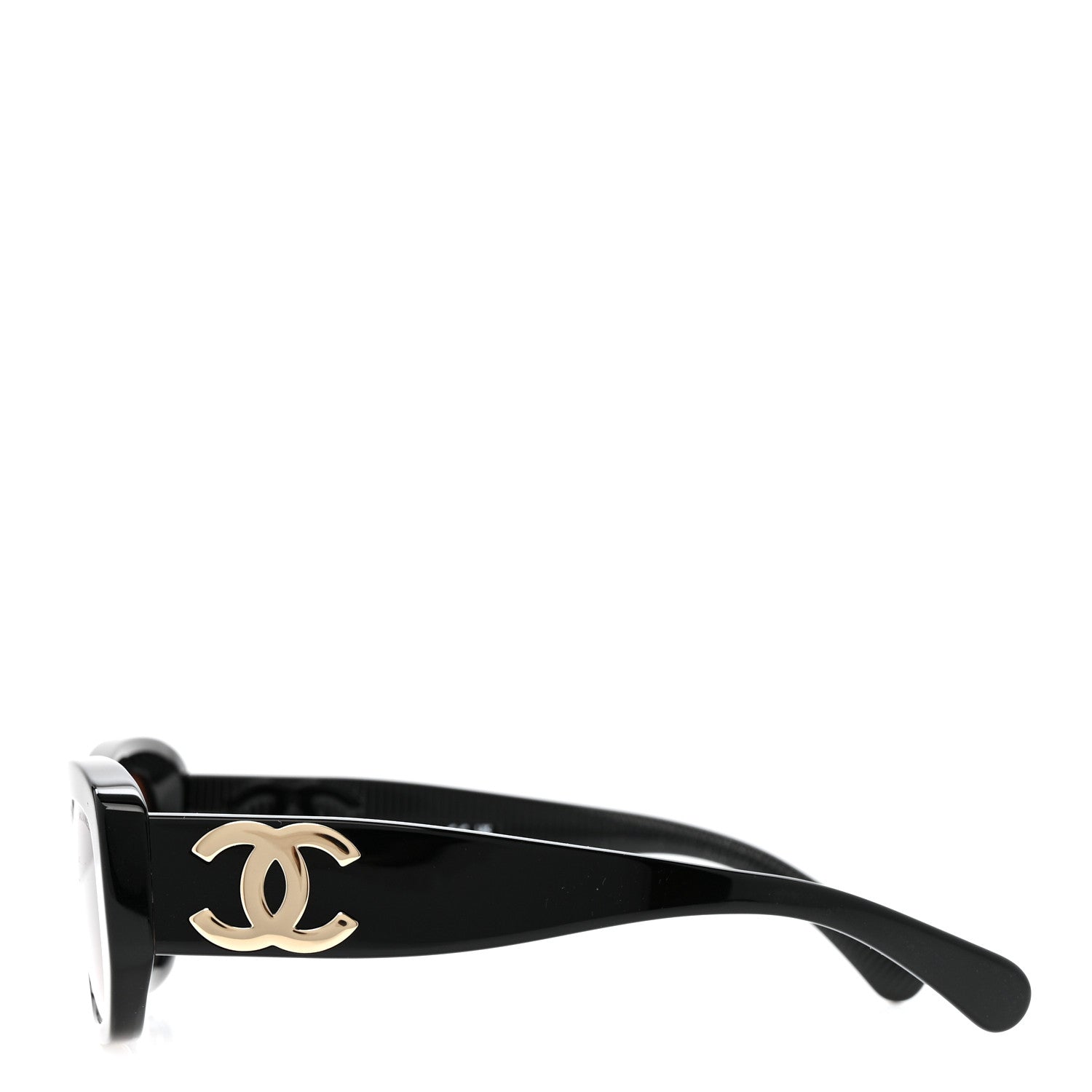 Chanel Acetate Rectangle Sunglasses 5493 Black Brown 3 of 8