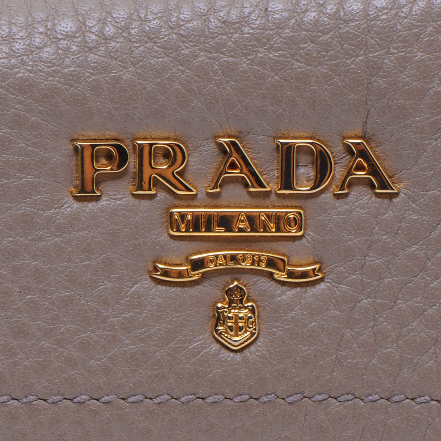Prada Vitello Daino Compact Wallet Argilla 2 of 7