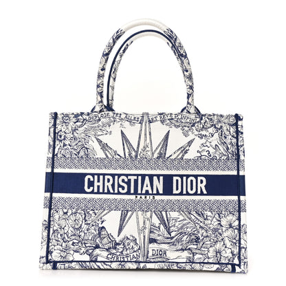Christian Dior Canvas Embroidered Medium Reve d'Infini Book Tote Blue 1 of 9