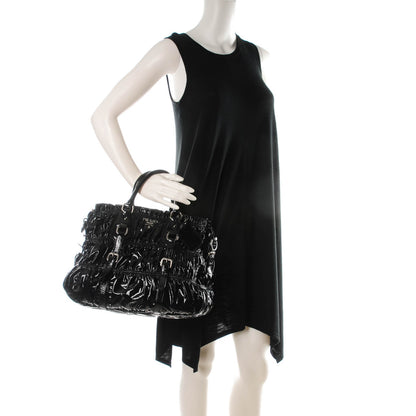 Prada Vernice Gaufre Tote Black 2 of 7