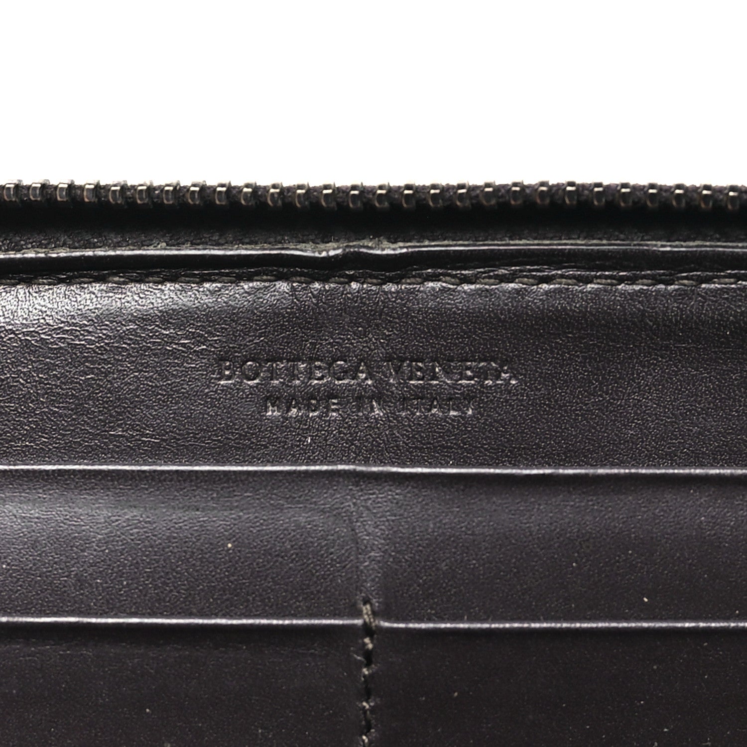 Bottega Veneta Nappa Intrecciato Zip Around Wallet Ebano 6 of 9
