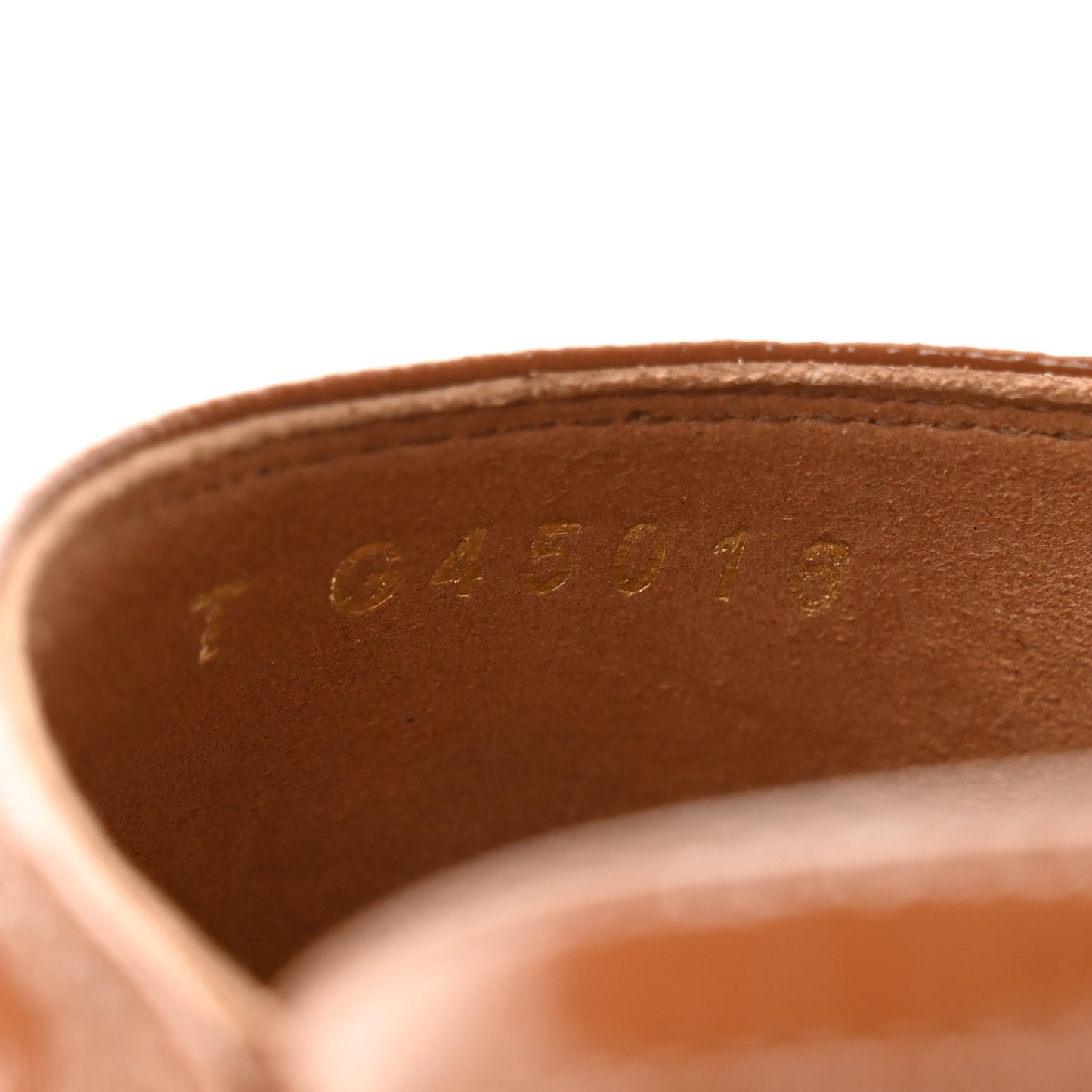 Crumpled Patent Lambskin Platform Sandals 37 Light Brown