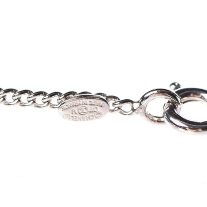 Chanel Enamel CC Necklace White Silver 5 of 8