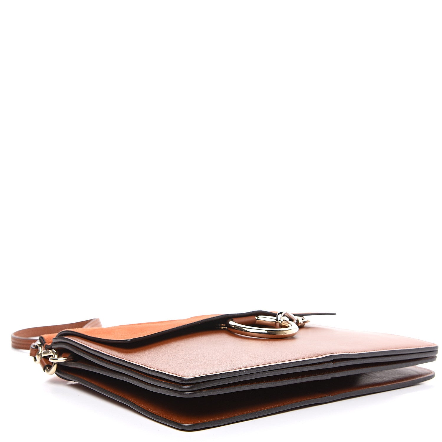 Chloe Suede Calfskin Medium Faye Shoulder Bag Tobacco 3 of 9