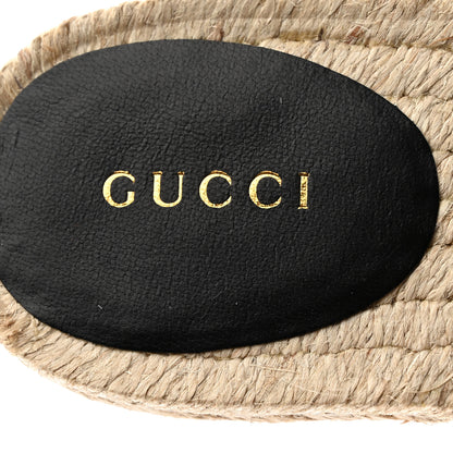 Gucci Nappa Matelasse GG Marmont Espadrille Slippers 38 Black 6 of 9