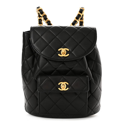 Chanel Lambskin Quilted Backpack Black 1 of 10