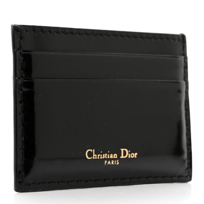 Christian Dior Patent D-Fence Card Holder Black 3 of 7