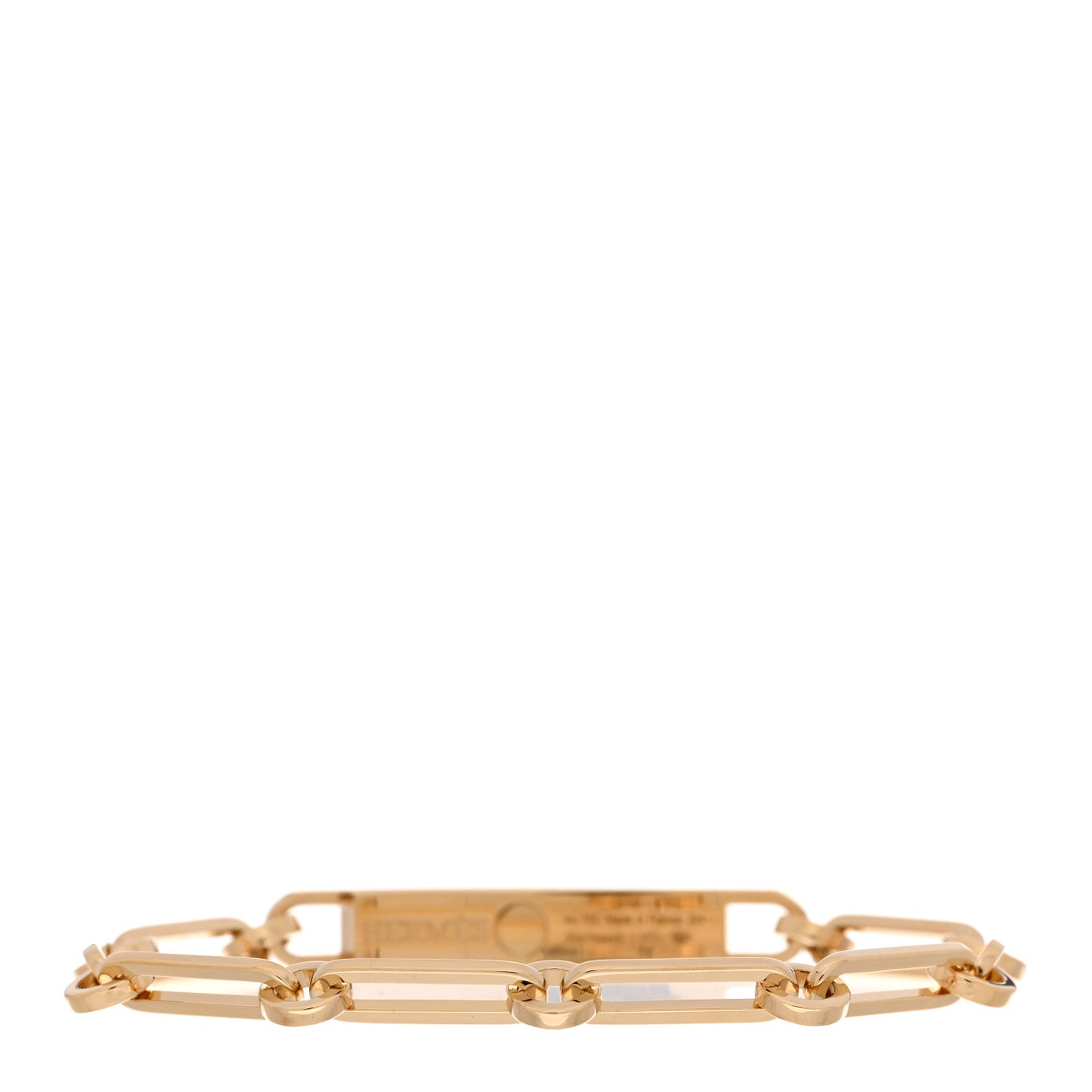 18K Yellow Gold Diamond Pave PM Kelly Chaine Bracelet SH