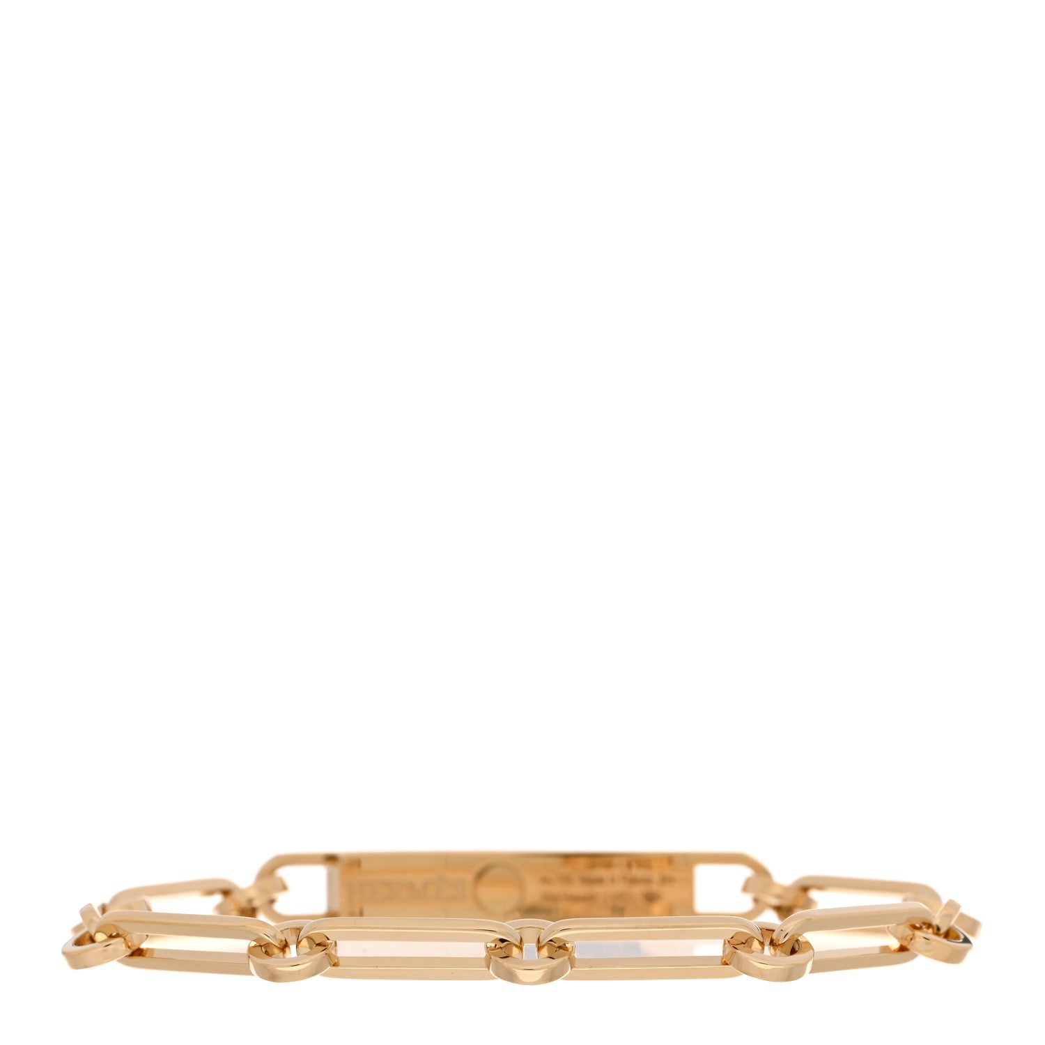 Hermes 18K Yellow Gold Diamond Pave PM Kelly Chaine Bracelet SH 2 of 4