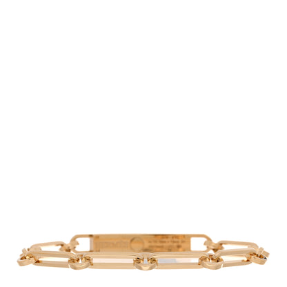 Hermes 18K Yellow Gold Diamond Pave PM Kelly Chaine Bracelet SH 2 of 4