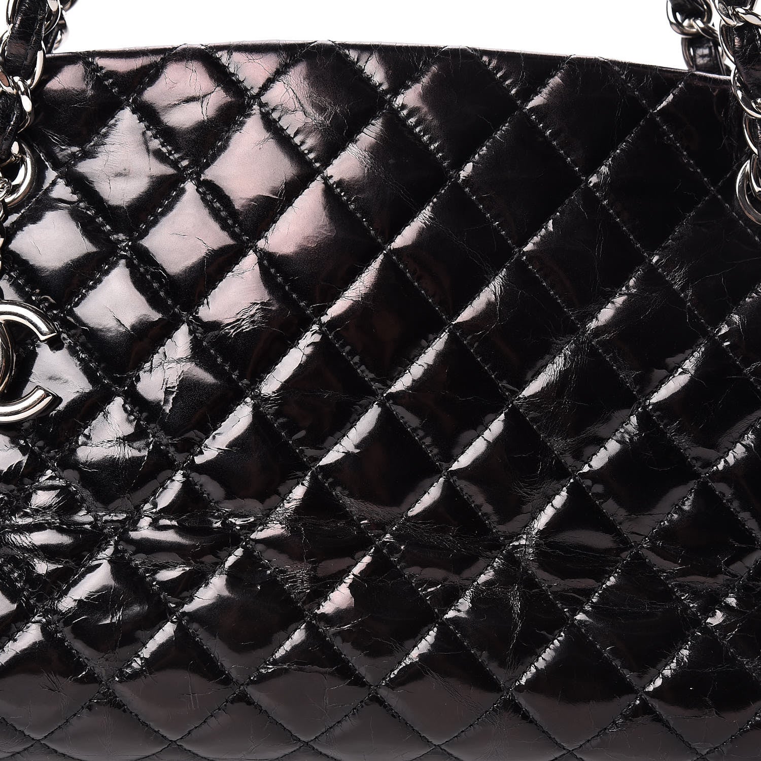 Chanel Glazed Calfskin Quilted Medium Just Mademoiselle Black 12 of 12