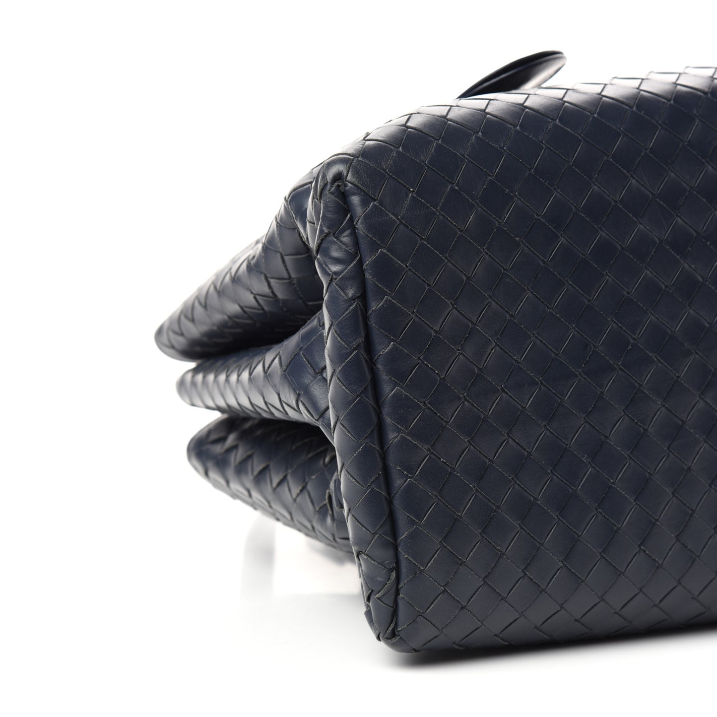 Nappa Intrecciato Small Roma Tote Dark Blue