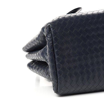 Bottega Veneta Nappa Intrecciato Small Roma Tote Dark Blue 7 of 9