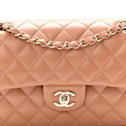 Chanel Lambskin Quilted Small Double Flap Brown 14 of 19
