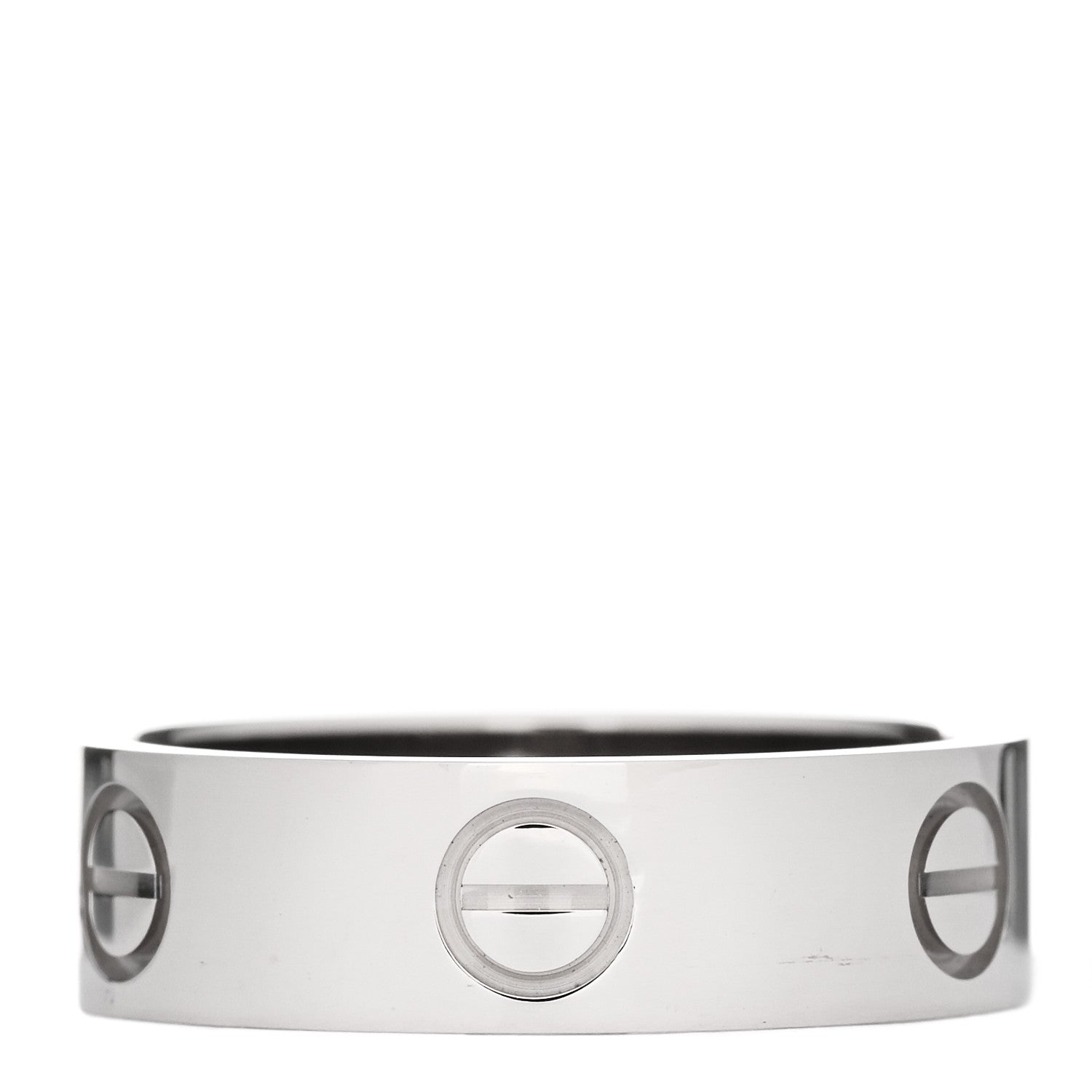 Cartier 18K White Gold 5.5mm LOVE Ring 54 6.75 1 of 5