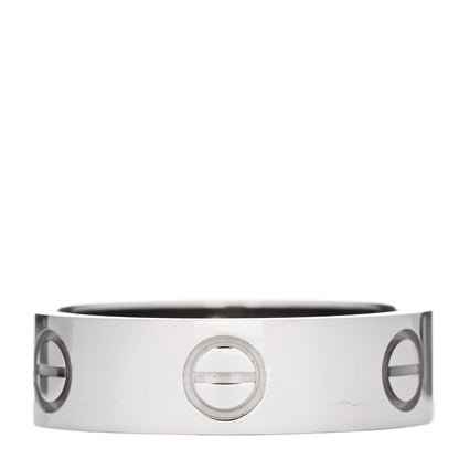 Cartier 18K White Gold 5.5mm LOVE Ring 54 6.75 1 of 5