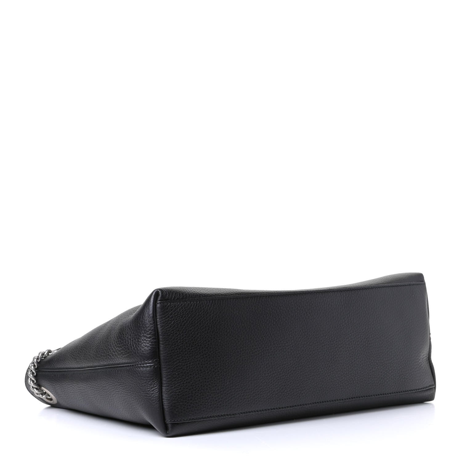 Gucci Pebbled Calfskin Studded Medium Soho Chain Shoulder Bag Black 4 of 5