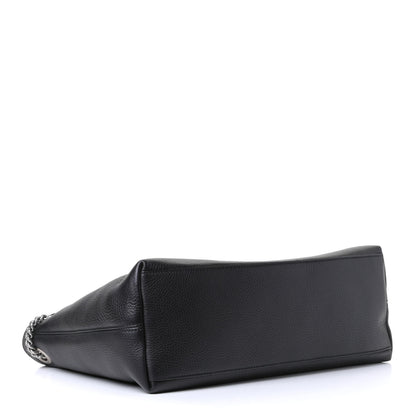 Gucci Pebbled Calfskin Studded Medium Soho Chain Shoulder Bag Black 4 of 5