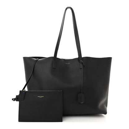 Saint Laurent Calfskin Large Shopping Tote Black 3 of 13