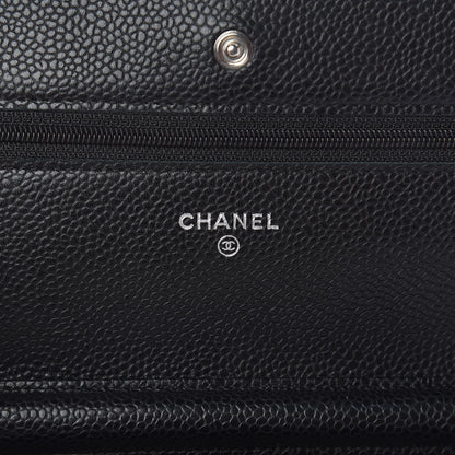 Chanel Caviar Quilted Wallet On Chain WOC Black 6 of 12