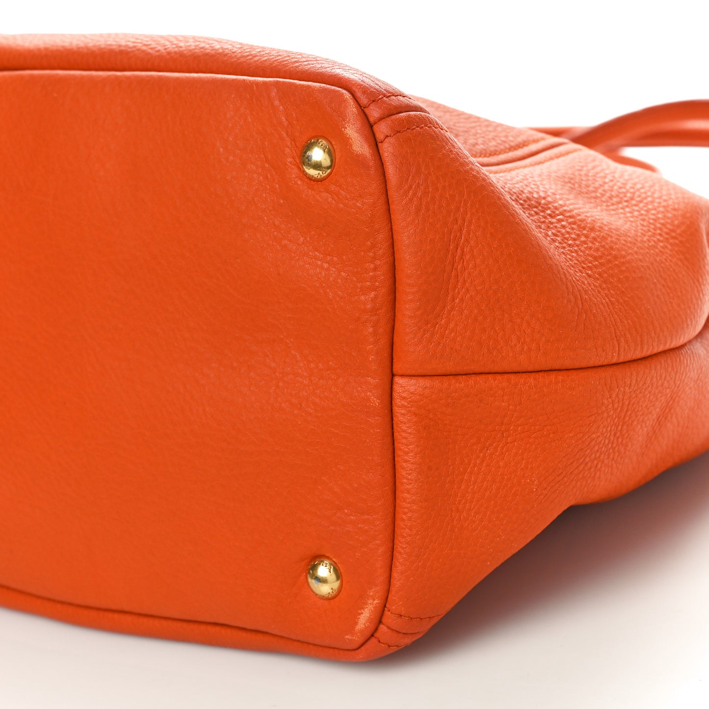 Vitello Daino Shopping Tote Papaya