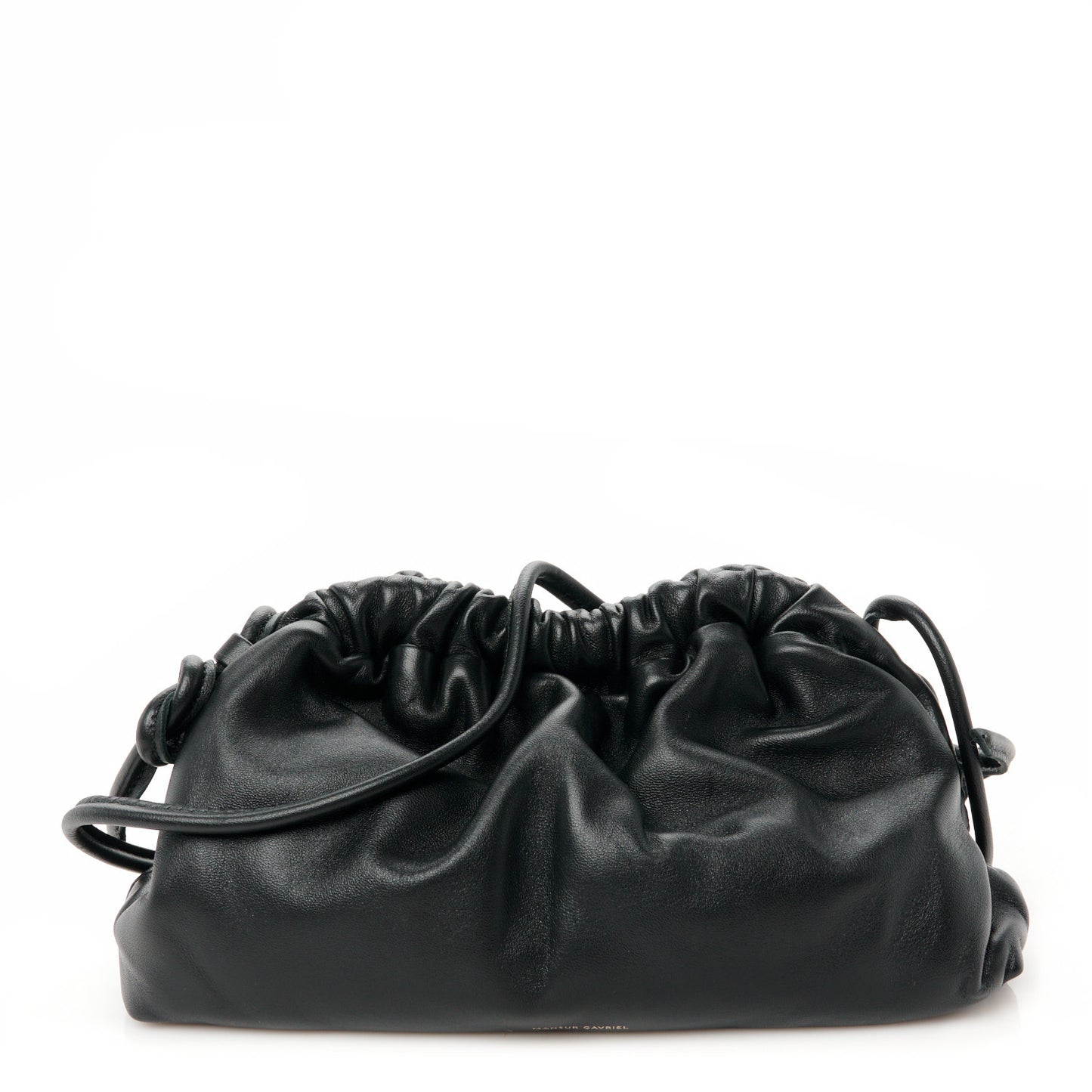 Lambskin Mini Cloud Clutch Black Flamma