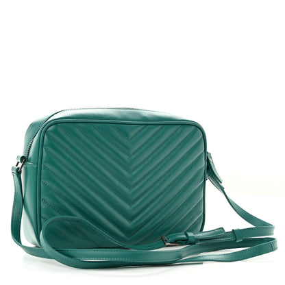 Saint Laurent Calfskin Matelasse Monogram Lou Camera Bag Green 3 of 16
