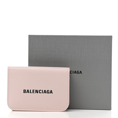 Balenciaga Flat Calfskin Logo Mini Cash Wallet Light Rose Black 8 of 8
