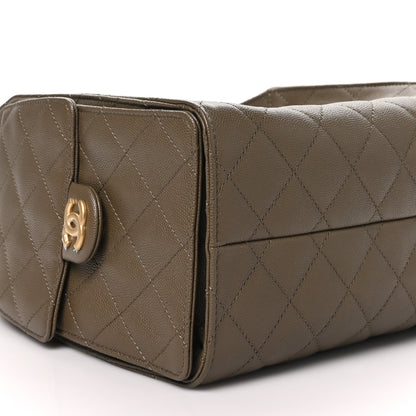 Chanel Caviar Quilted Small Chanel 25 Handbag Dark Khaki 9 of 11